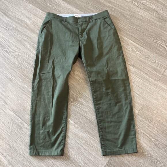 J Crew womens 29 Petite green slim boyfriend chino straight ankle Dress pants - Picture 1 of 4